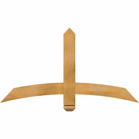 Ekena Millwork Bellingham Rough Sawn Timber Gable Bracket, Western Red Cedar, 48"W x 26"H x 2"D x 4"F, 13/12 Pitch GBW048X26X0204BEL00RWR